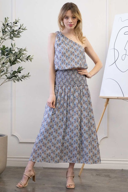 DT 1660 - One Shoulder Bubble Hem Top