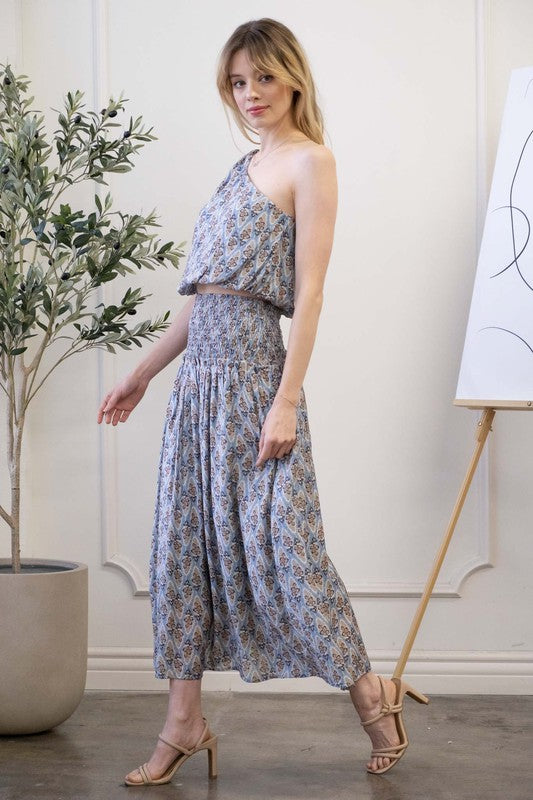 DT 1660 - One Shoulder Bubble Hem Top