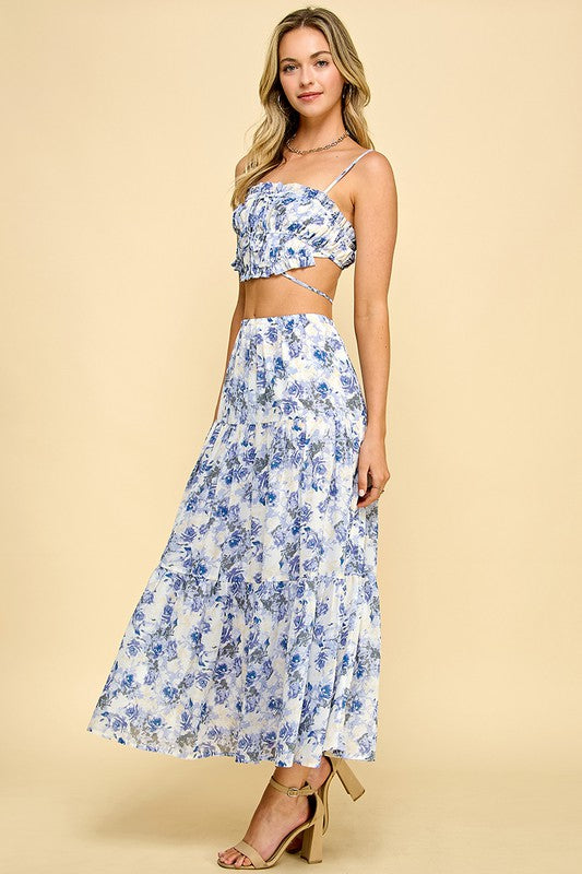 SET 047 - Floral Maxi Skirt