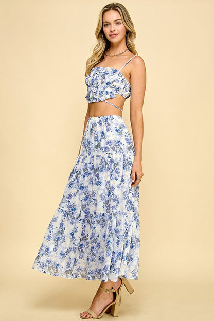 SET 047 - Floral Maxi Skirt