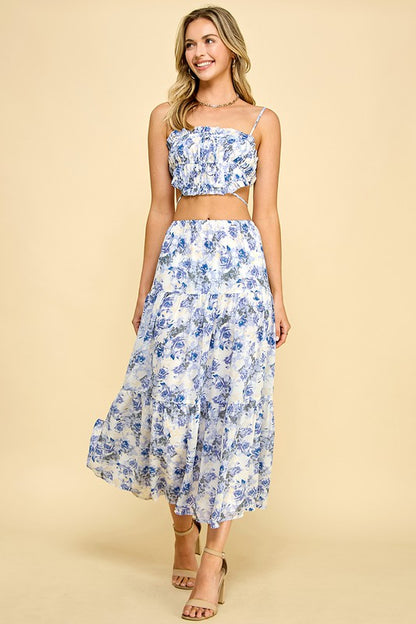 SET 047 - Floral Maxi Skirt