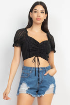 CT 2706 - Shirred Ruffle Sleeve Top