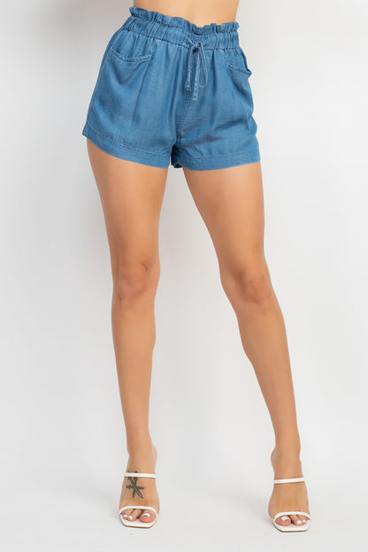 SHT 190 - Elastic Denim Shorts