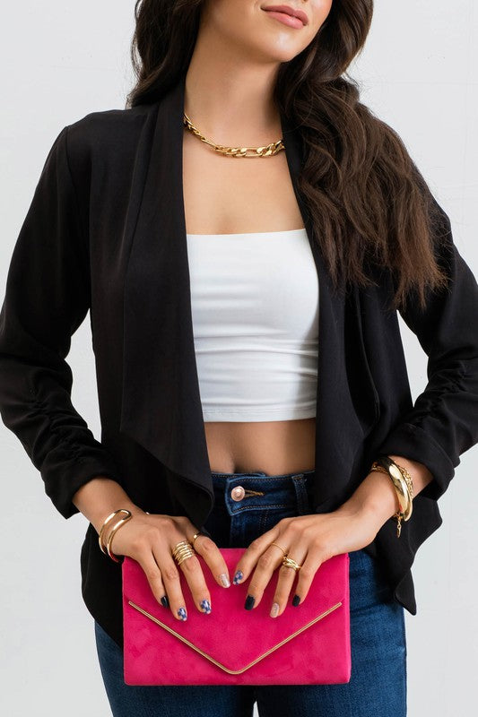 JCT 017 - 3/4 Rouched Sleeve Blazer
