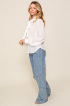 DT 1657 - Chiffon Neck Tie Blouse