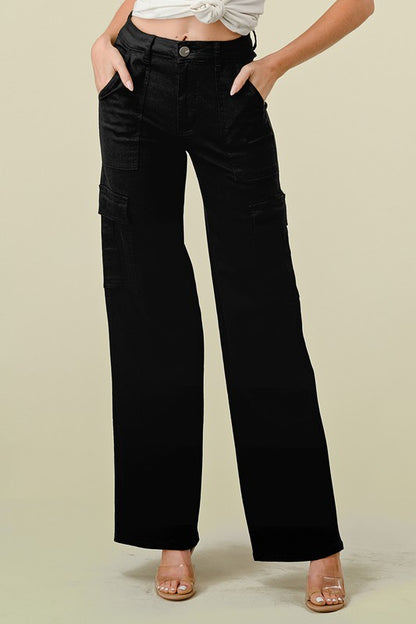 P 809 - High Waist Super Stretch Cargo Jeans