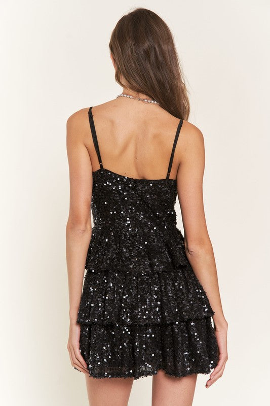 DD 1349 - Glitter Sequin Mini Dress