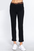 PS 030 - Stretchy Spandex Belted Long Pants