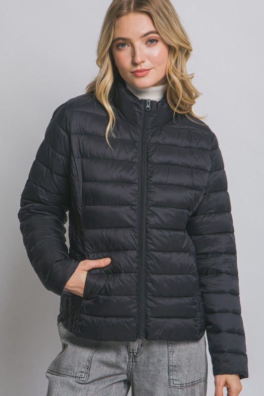 JCT 014 - Lightweight Padded Zip Up Jacket