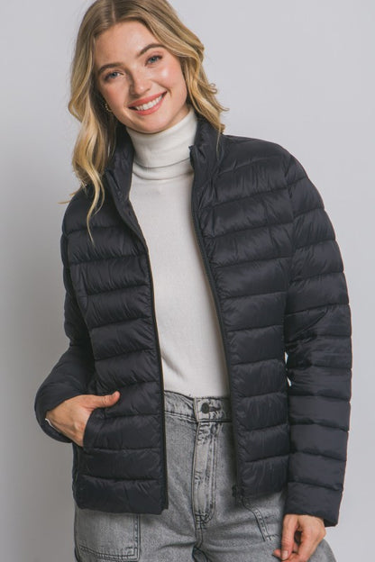 JCT 014 - Lightweight Padded Zip Up Jacket