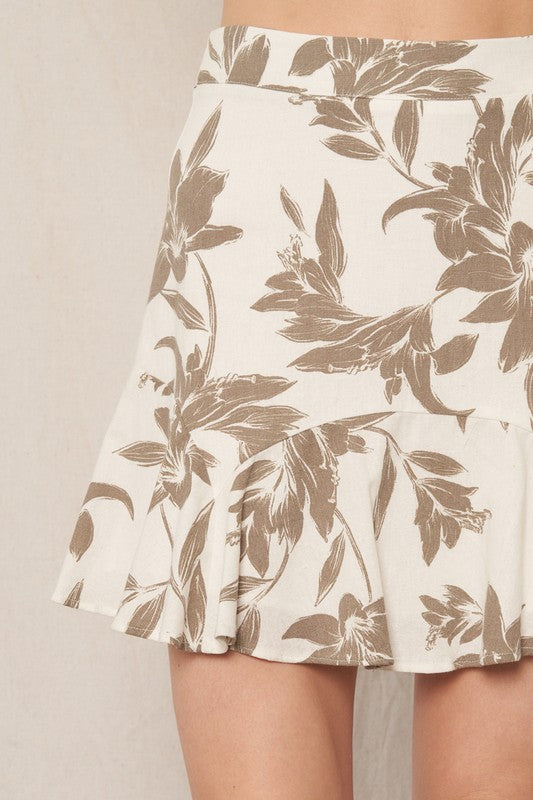 SKT 1050 - Ruffle Mini Skirt