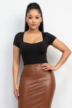 CT 2765 - Double Layer Square Neck Top