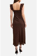 DD 1483 - Ruffle Strap Dots Maxi Dress
