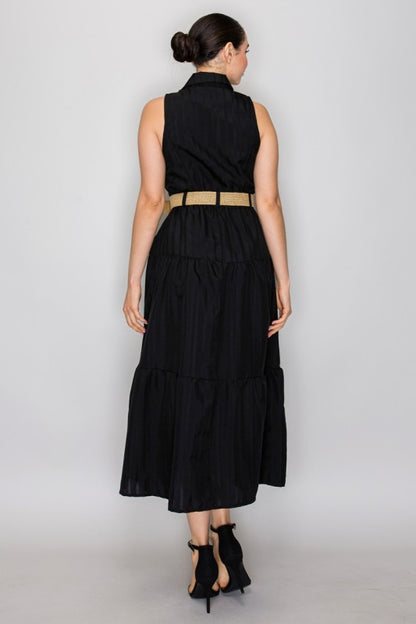 LD 632 - Belted A-Line Dress