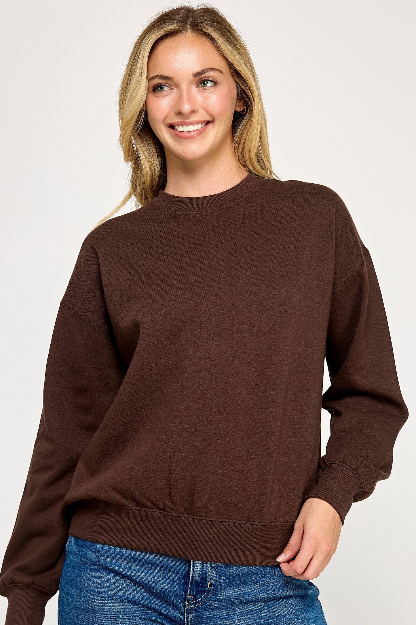 SWT 041 - Relaxed Fleece Crew Neck Sweatshirt