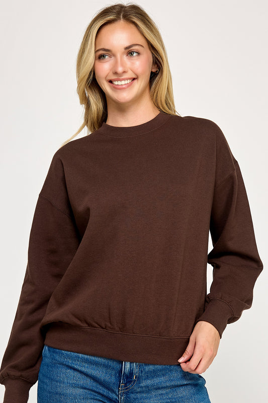 SWT 041 - Relaxed Fleece Crew Neck Sweatshirt