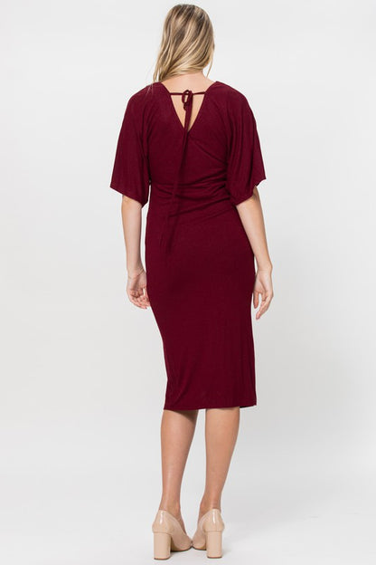 CD 3690 - Twist Detail Midi Dress