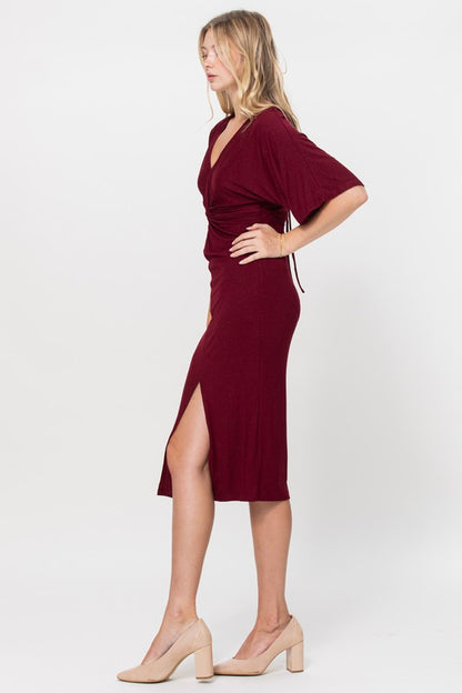 CD 3690 - Twist Detail Midi Dress
