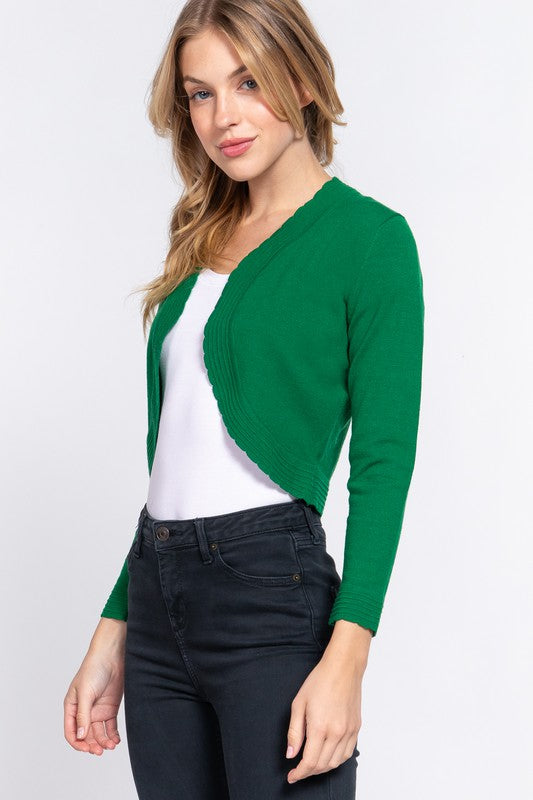 SWT 011 - Scallop Finish Bolero Sweater