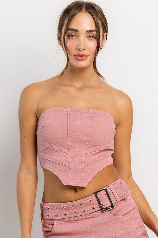 SKT 934 - Stretch Cotton Bustier Top