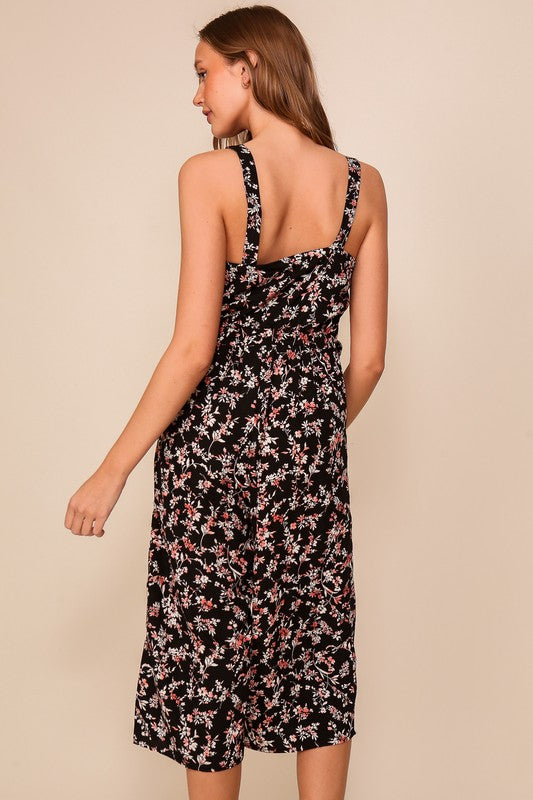 JS 123 - Floral Print Jumpsuit