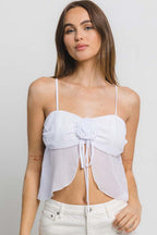 CT 2702 - Rose Chiffon Top
