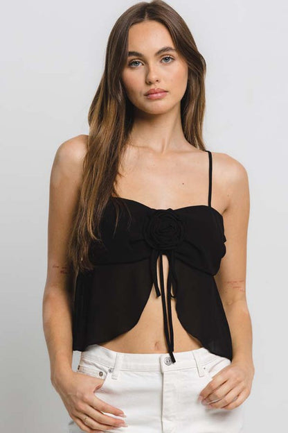 CT 2702 - Rose Chiffon Top