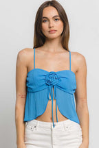 CT 2702 - Rose Chiffon Top