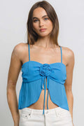 CT 2702 - Rose Chiffon Top