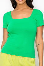 CT 2774 - Square Neck Double Layer Top