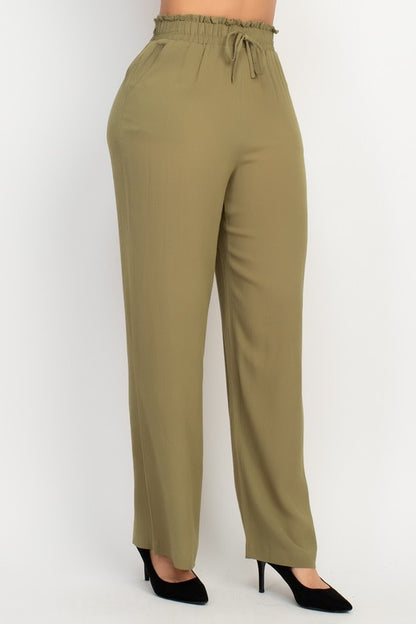 P 752 - Wide Leg Paperbag Pants