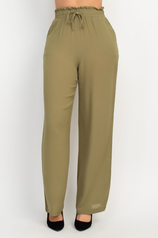 P 752 - Wide Leg Paperbag Pants