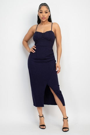 DD 1406 - Shirred Tie-Back Dress