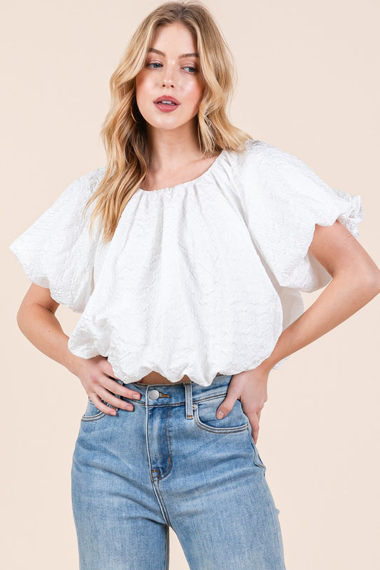 DT 1946 - Bubble Crop Top