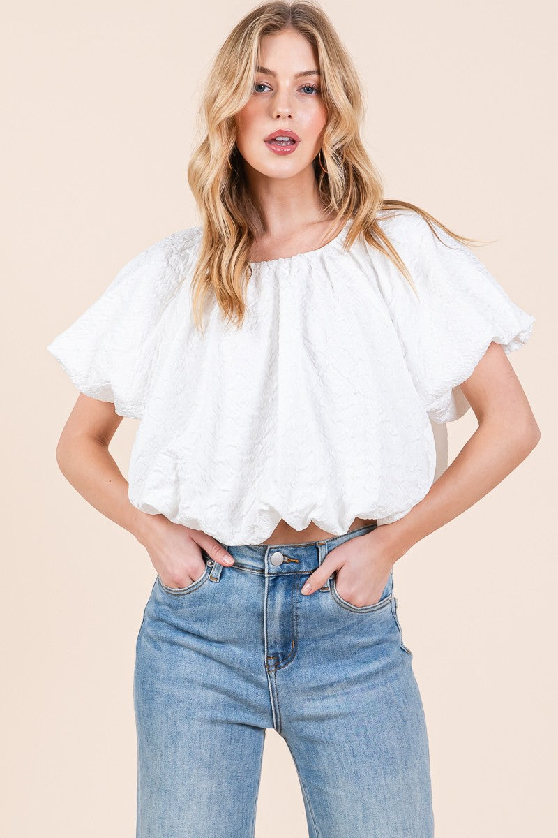DT 1946 - Bubble Crop Top