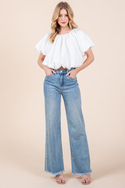 DT 1946 - Bubble Crop Top