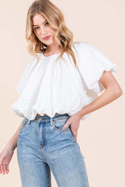 DT 1946 - Bubble Crop Top
