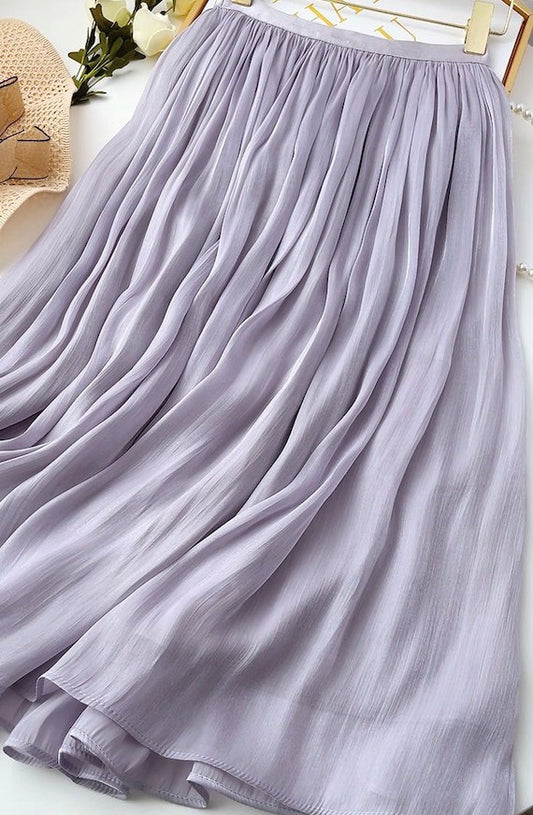 SKT 1053 - Mid Length A-Line Skirt