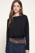 CT 2891 - Long Sleeve Boat Neck Top