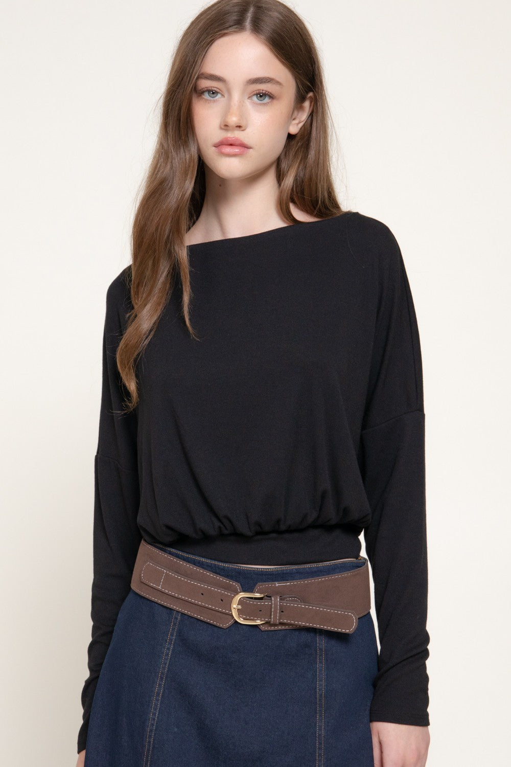 CT 2891 - Long Sleeve Boat Neck Top