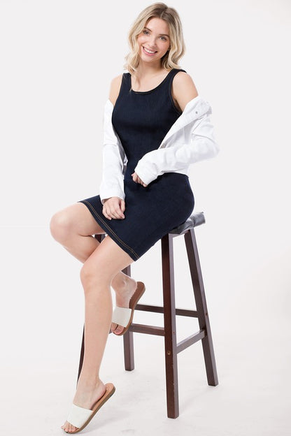 DD 1324 - Stretch Denim Bodycon Dress