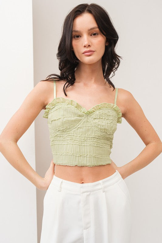 CT 2713 - Woven Bustier Top