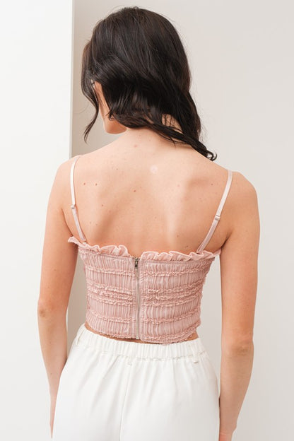 CT 2713 - Woven Bustier Top