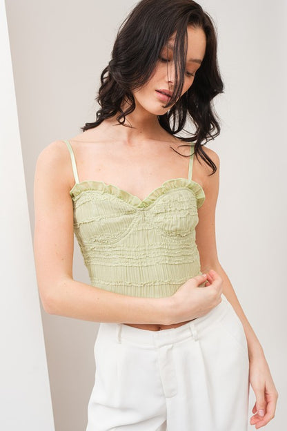 CT 2713 - Woven Bustier Top