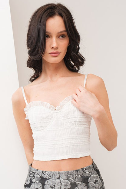 CT 2713 - Woven Bustier Top