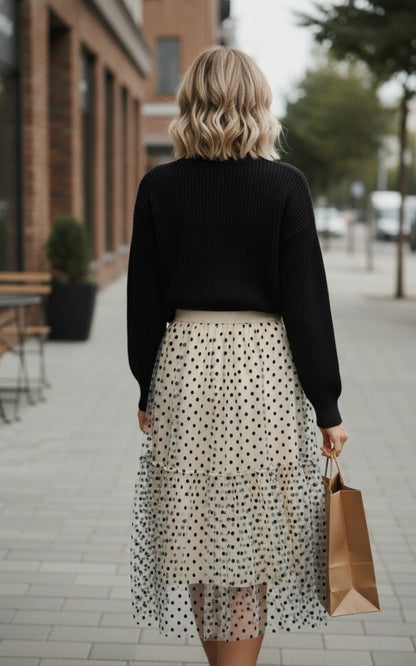 SKT 1030 - Tulle Midi Skirt