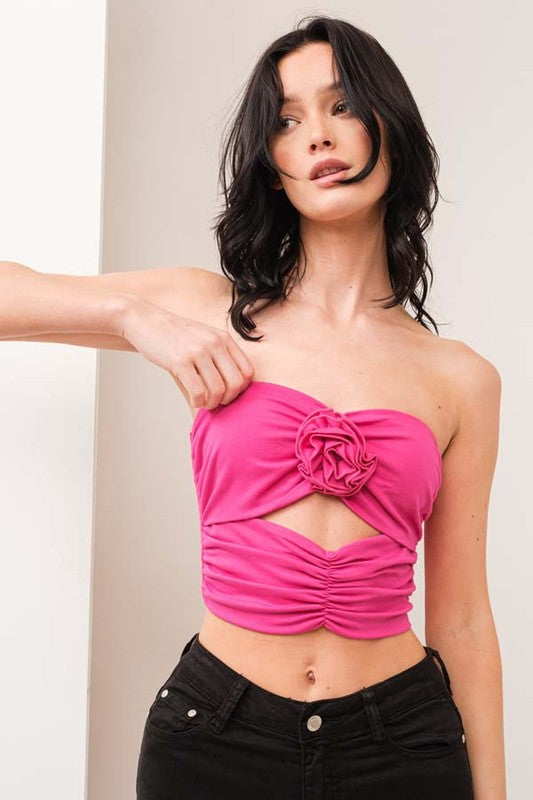 CT 2715 - Flower Trim Top