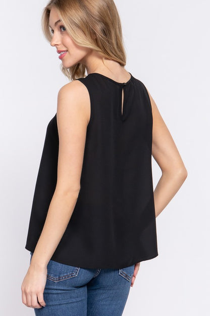 CT 2757 - Sleeveless Round Neck Top
