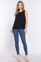 CT 2757 - Sleeveless Round Neck Top