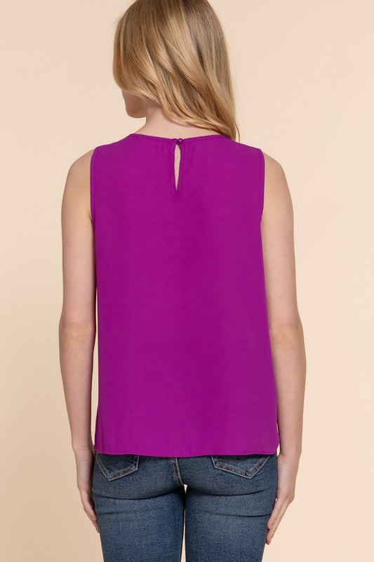 CT 2757 - Sleeveless Round Neck Top